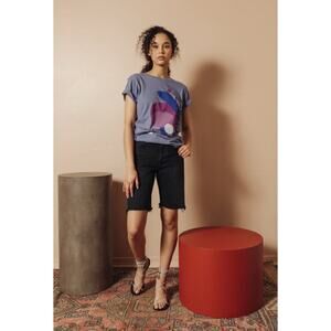 NWT Agolde 90's Mid Rise Loose Shorts in Fallen Black Size 23 Fayed‎ Hem Cotton